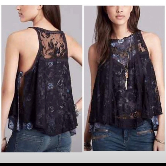Free People Tops - Free people lace side tie top